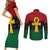 Pan African Ankh Couples Matching Short Sleeve Bodycon Dress and Long Sleeve Button Shirt Egyptian Cross