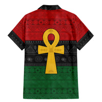 Pan African Ankh Family Matching Mermaid Dress and Hawaiian Shirt Egyptian Cross - Wonder Print Shop