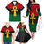 Pan African Ankh Family Matching Off Shoulder Long Sleeve Dress and Hawaiian Shirt Egyptian Cross - Wonder Print Shop