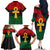 Pan African Ankh Family Matching Off Shoulder Long Sleeve Dress and Hawaiian Shirt Egyptian Cross