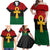 Pan African Ankh Family Matching Off Shoulder Maxi Dress and Hawaiian Shirt Egyptian Cross