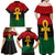 Pan African Ankh Family Matching Off Shoulder Maxi Dress and Hawaiian Shirt Egyptian Cross