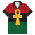 Pan African Ankh Family Matching Off Shoulder Maxi Dress and Hawaiian Shirt Egyptian Cross - Wonder Print Shop