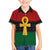 Pan African Ankh Family Matching Off Shoulder Short Dress and Hawaiian Shirt Egyptian Cross