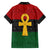 Pan African Ankh Family Matching Short Sleeve Bodycon Dress and Hawaiian Shirt Egyptian Cross