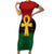 Pan African Ankh Family Matching Short Sleeve Bodycon Dress and Hawaiian Shirt Egyptian Cross