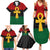 Pan African Ankh Family Matching Summer Maxi Dress and Hawaiian Shirt Egyptian Cross