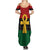 Pan African Ankh Family Matching Summer Maxi Dress and Hawaiian Shirt Egyptian Cross - Wonder Print Shop