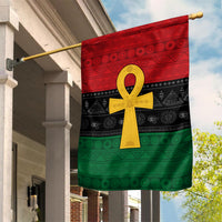 Pan African Ankh Garden Flag Egyptian Cross - Wonder Print Shop