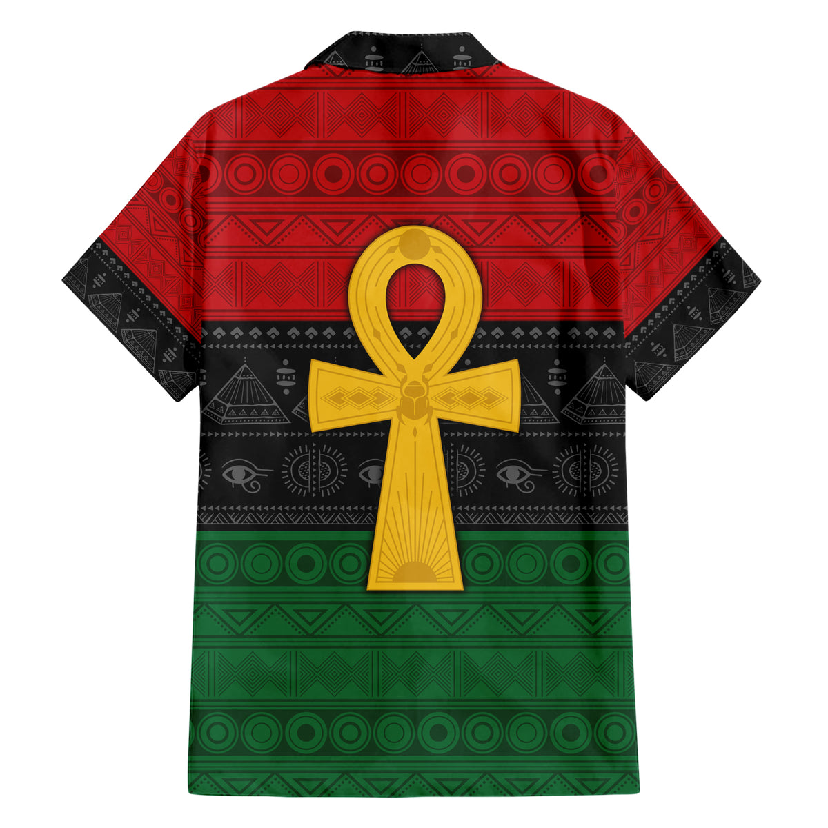 Pan African Ankh Hawaiian Shirt Egyptian Cross - Wonder Print Shop
