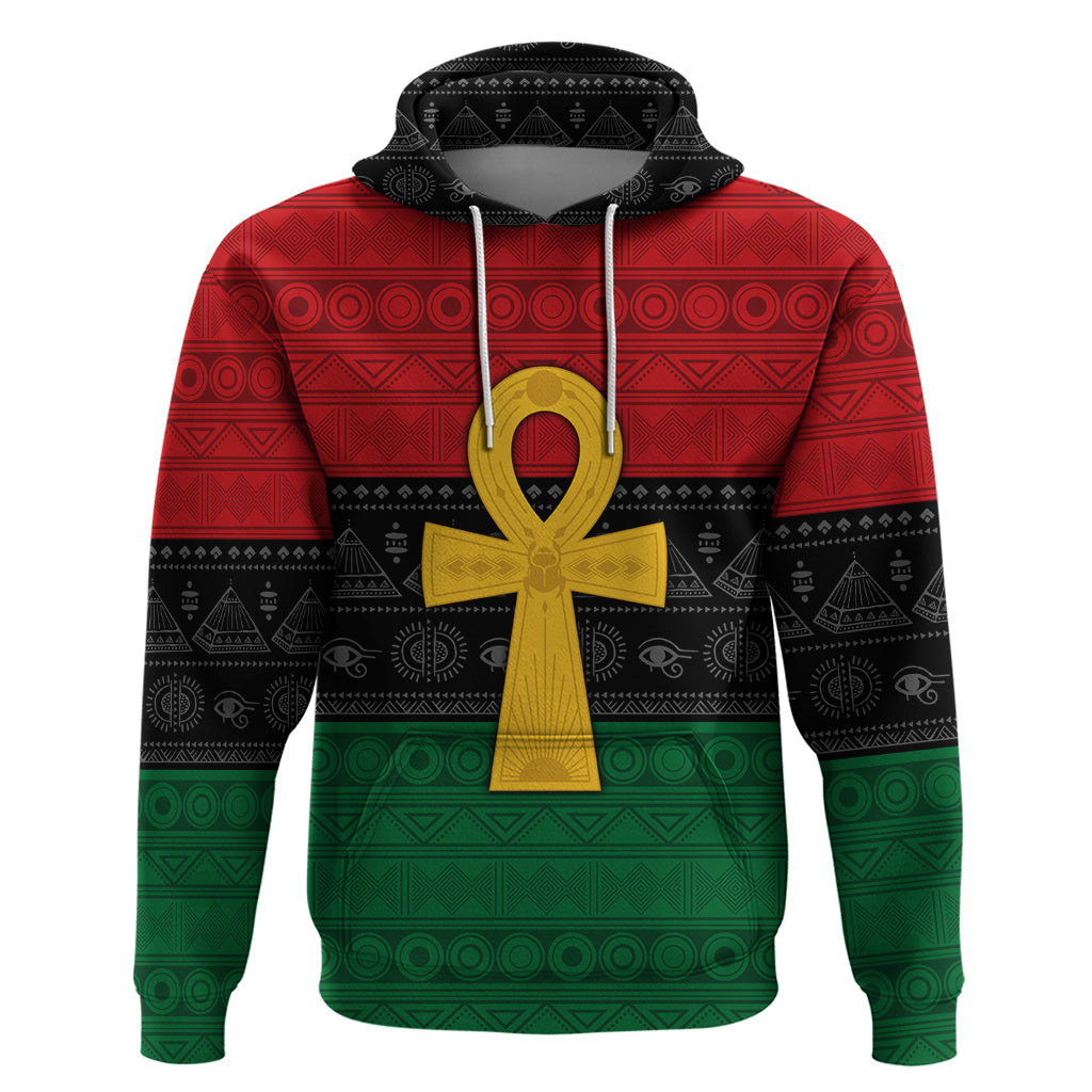 Pan African Ankh Hoodie Egyptian Cross - Wonder Print Shop