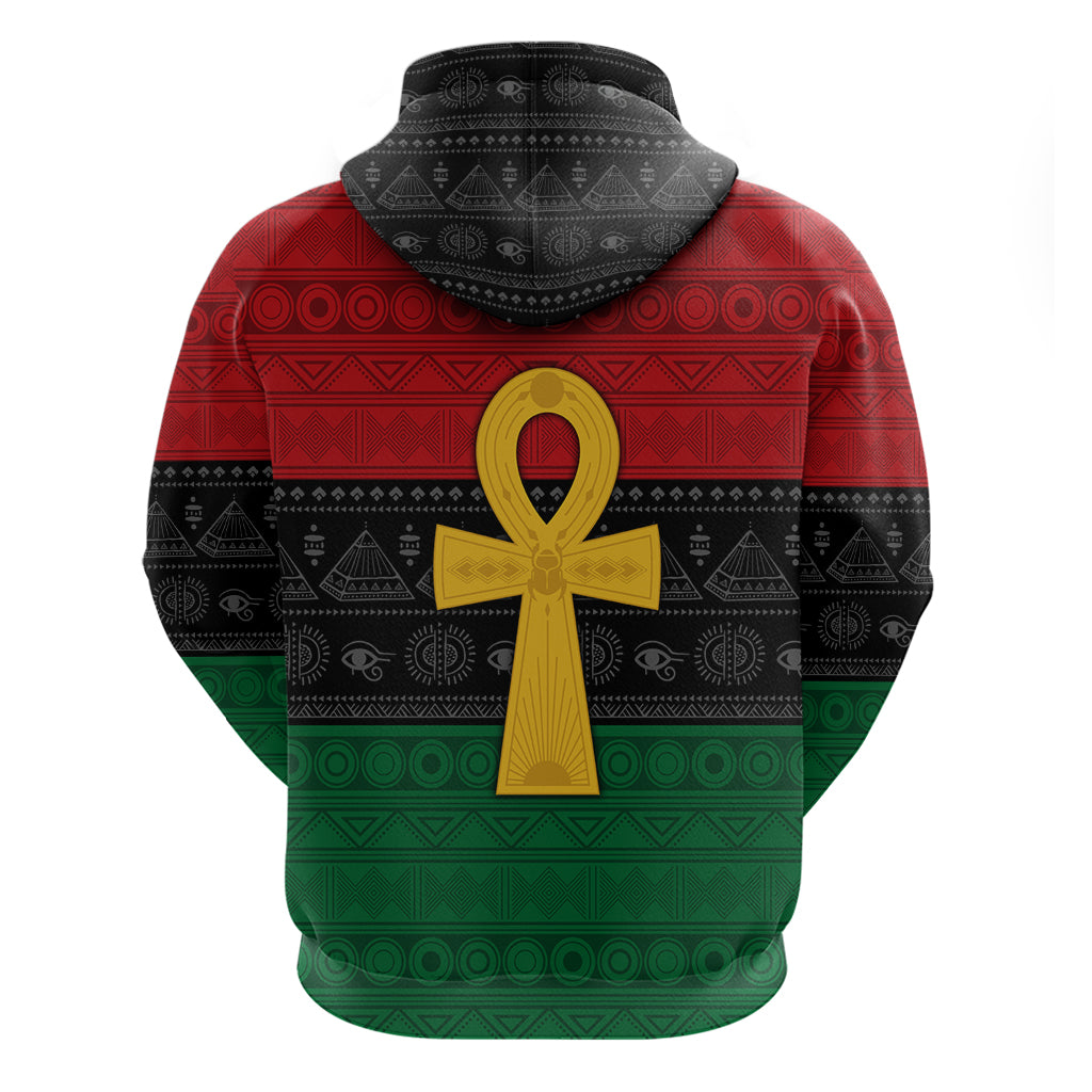 Pan African Ankh Hoodie Egyptian Cross - Wonder Print Shop