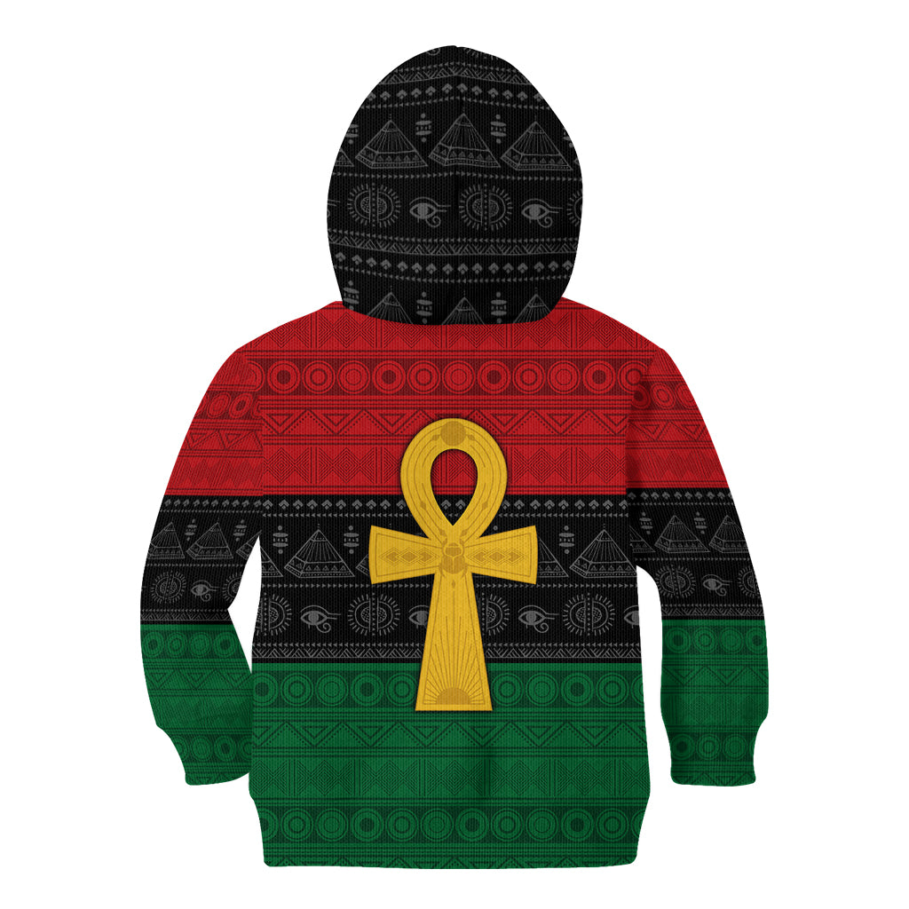 Pan African Ankh Kid Hoodie Egyptian Cross - Wonder Print Shop