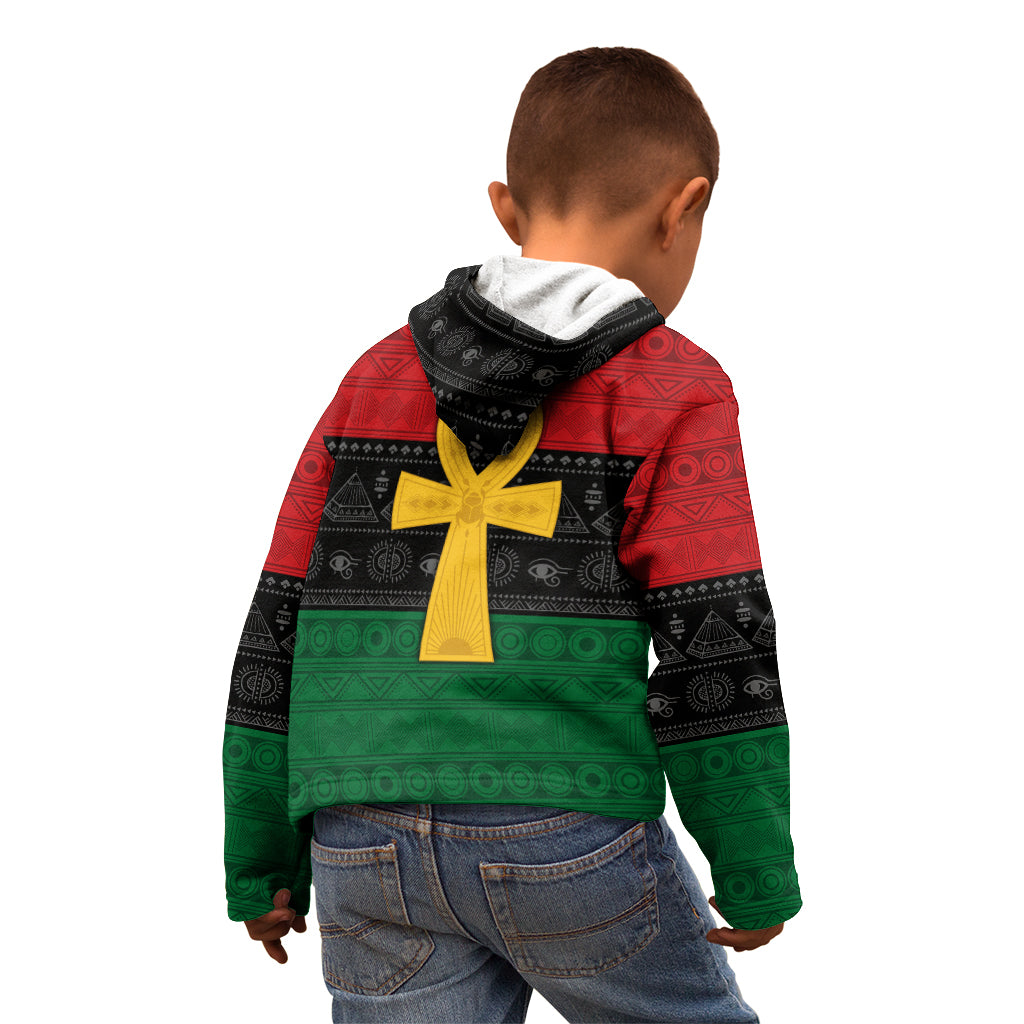 Pan African Ankh Kid Hoodie Egyptian Cross - Wonder Print Shop