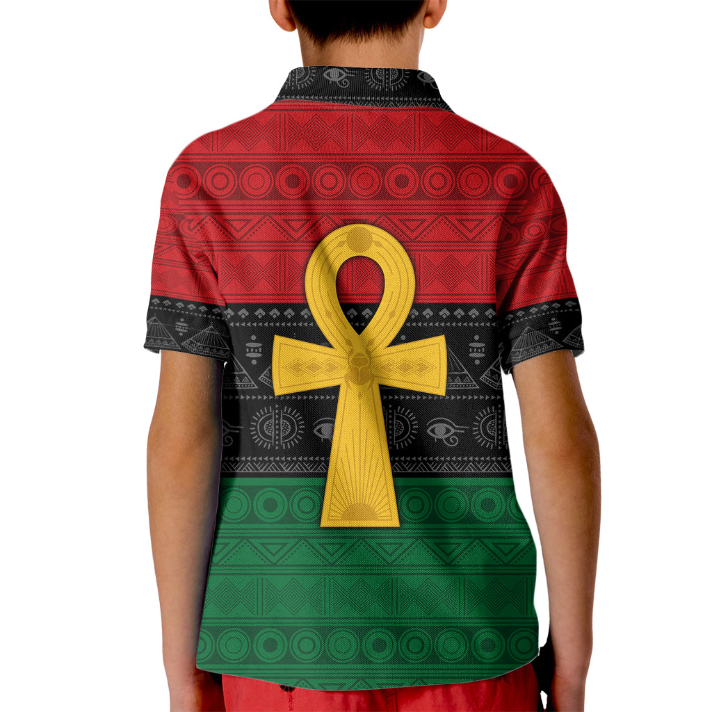 Pan African Ankh Kid Polo Shirt Egyptian Cross - Wonder Print Shop