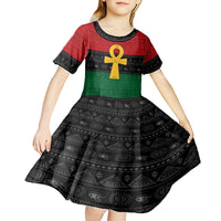 Pan African Ankh Kid Short Sleeve Dress Egyptian Cross - Wonder Print Shop