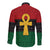 Pan African Ankh Long Sleeve Button Shirt Egyptian Cross