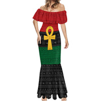 Pan African Ankh Mermaid Dress Egyptian Cross - Wonder Print Shop
