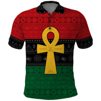 Pan African Ankh Polo Shirt Egyptian Cross - Wonder Print Shop