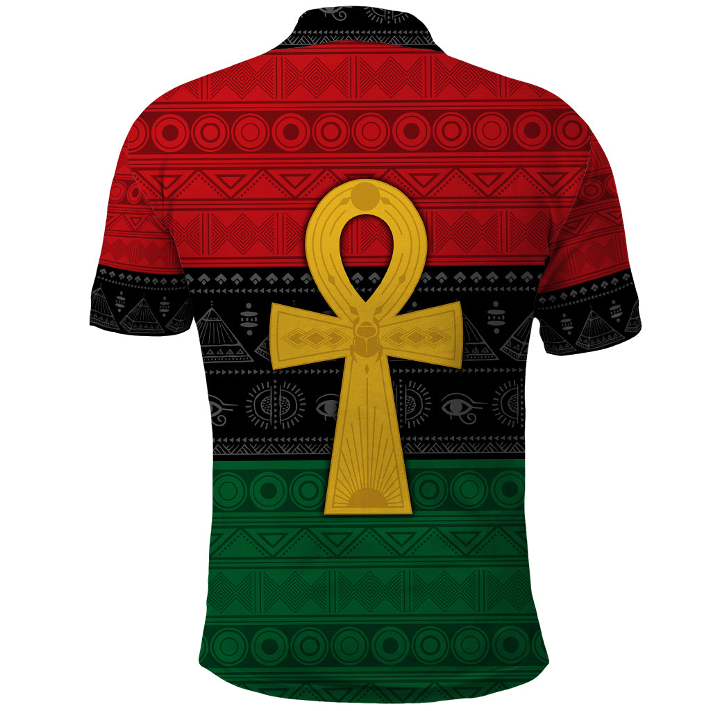 Pan African Ankh Polo Shirt Egyptian Cross - Wonder Print Shop