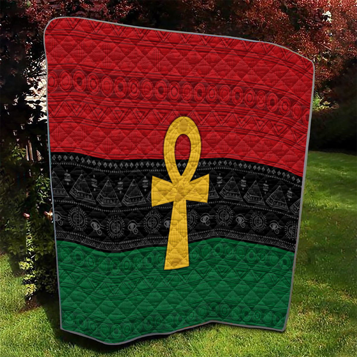 Pan African Ankh Quilt Egyptian Cross - Wonder Print Shop