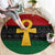 Pan African Ankh Round Carpet Egyptian Cross
