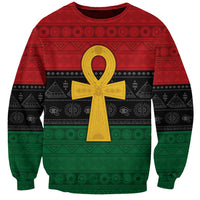 Pan African Ankh Sweatshirt Egyptian Cross - Wonder Print Shop