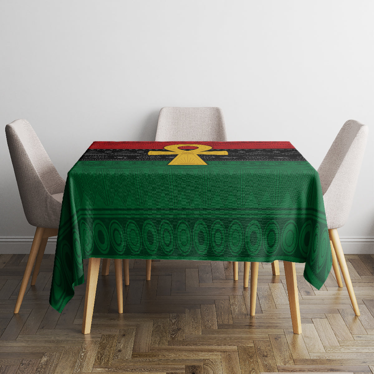 Pan African Ankh Tablecloth Egyptian Cross - Wonder Print Shop