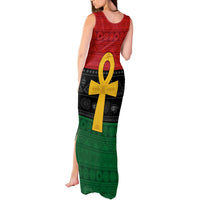 Pan African Ankh Tank Maxi Dress Egyptian Cross - Wonder Print Shop