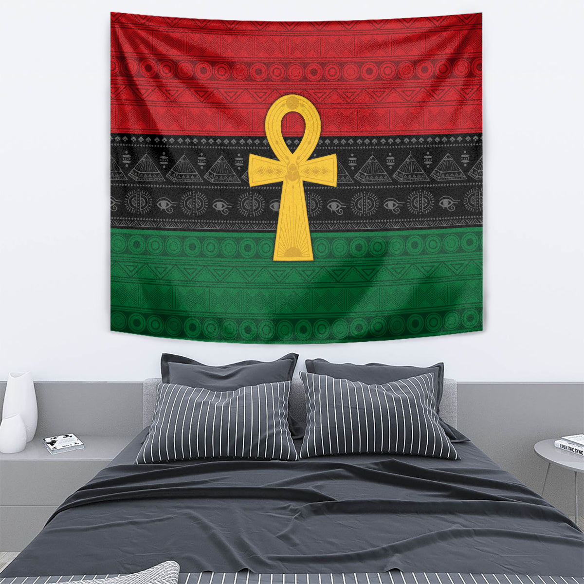 Pan African Ankh Tapestry Egyptian Cross - Wonder Print Shop