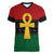 Pan African Ankh Women V Neck T Shirt Egyptian Cross - Wonder Print Shop