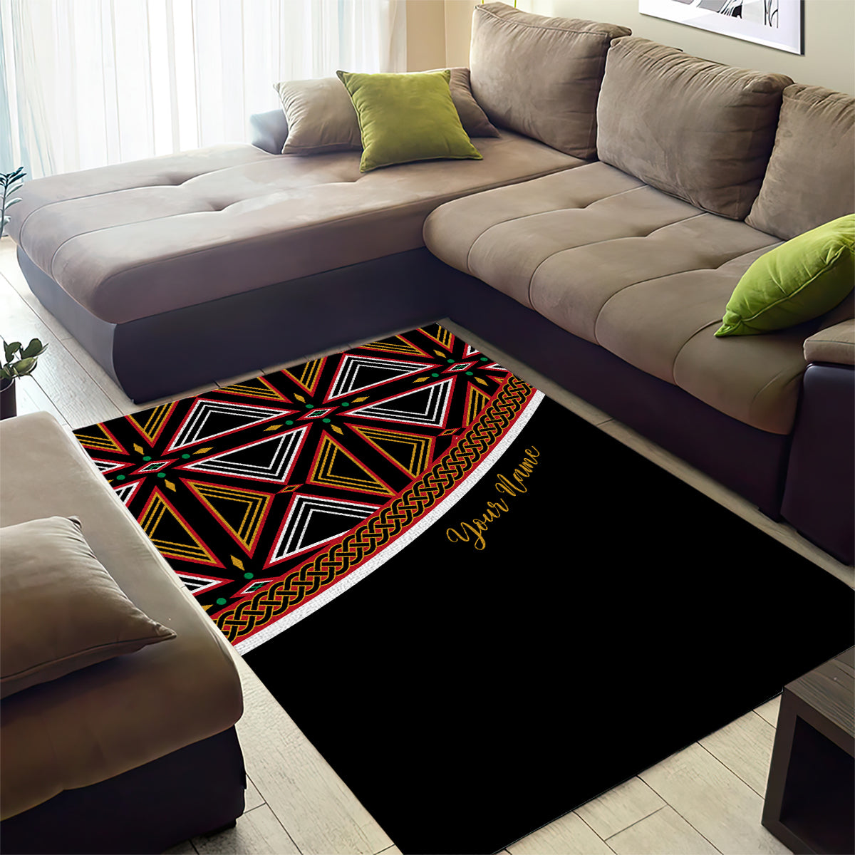 Personalized Bamenda African Area Rug Atoghu Cameroon Print - Wonder Print Shop