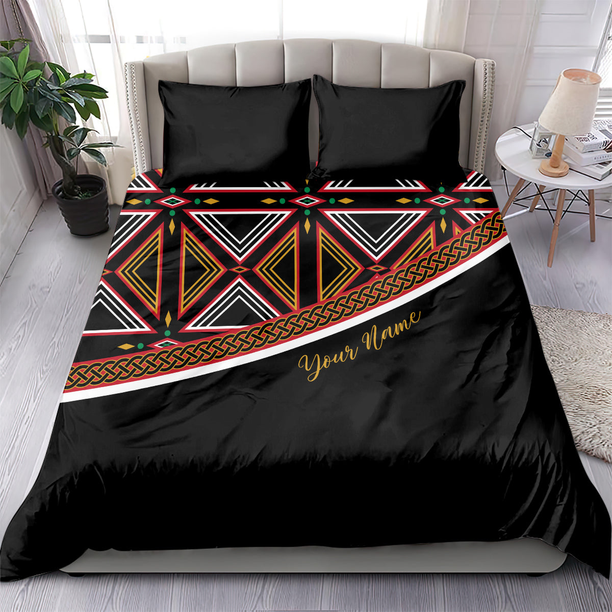 Personalized Bamenda African Bedding Set Atoghu Cameroon Print - Wonder Print Shop
