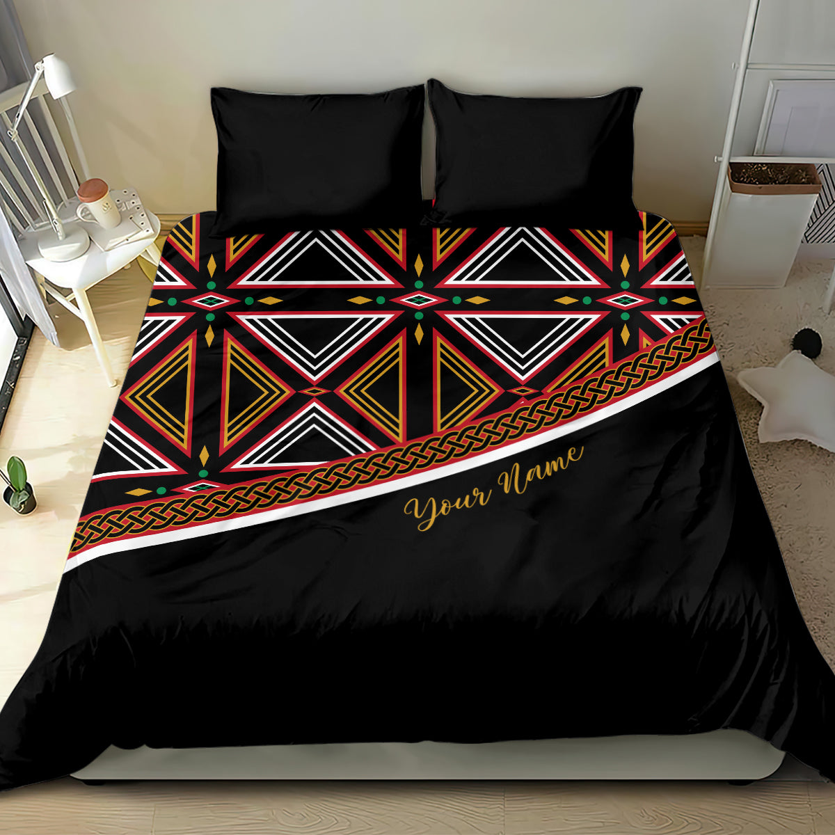Personalized Bamenda African Bedding Set Atoghu Cameroon Print - Wonder Print Shop