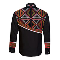 Personalized Bamenda African Long Sleeve Button Shirt Atoghu Cameroon Print - Wonder Print Shop