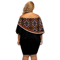 Personalized Bamenda African Off Shoulder Short Dress Atoghu Cameroon Print - Wonder Print Shop
