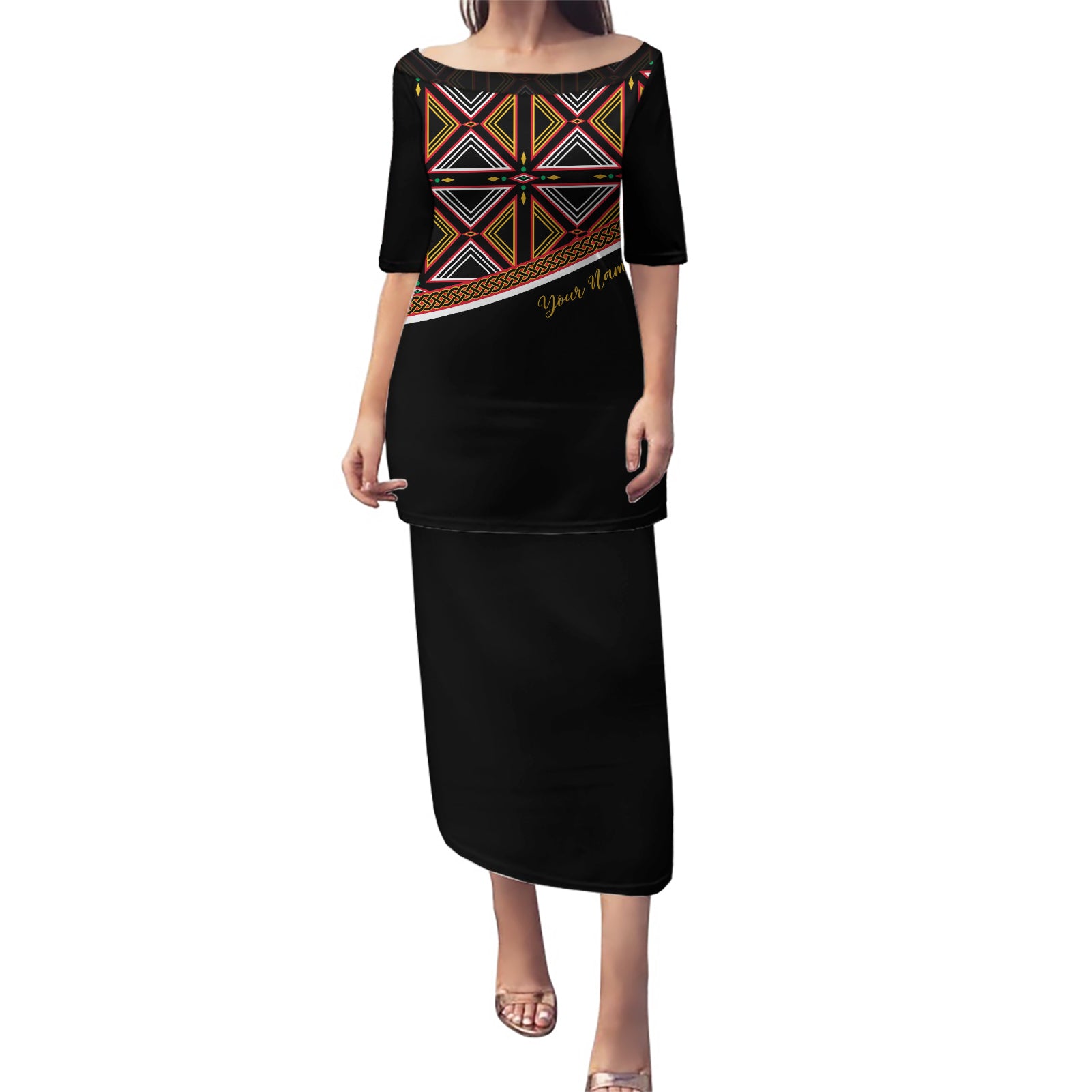 Personalized Bamenda African Puletasi Atoghu Cameroon Print - Wonder Print Shop