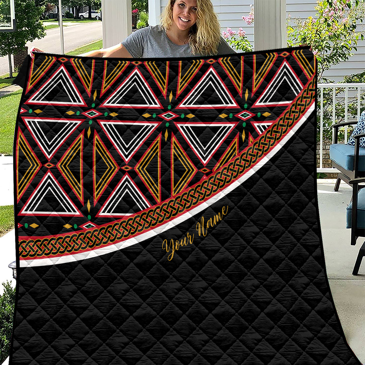 Personalized Bamenda African Quilt Atoghu Cameroon Print - Wonder Print Shop
