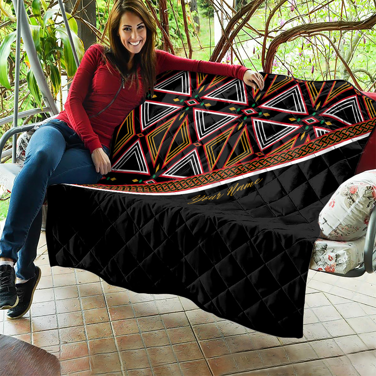 Personalized Bamenda African Quilt Atoghu Cameroon Print - Wonder Print Shop