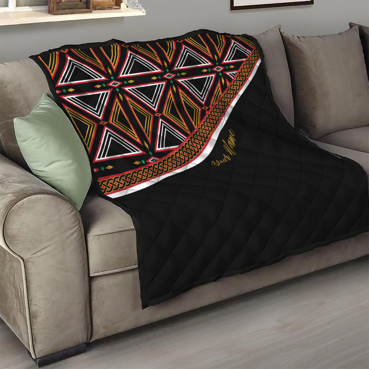 Personalized Bamenda African Quilt Atoghu Cameroon Print - Wonder Print Shop