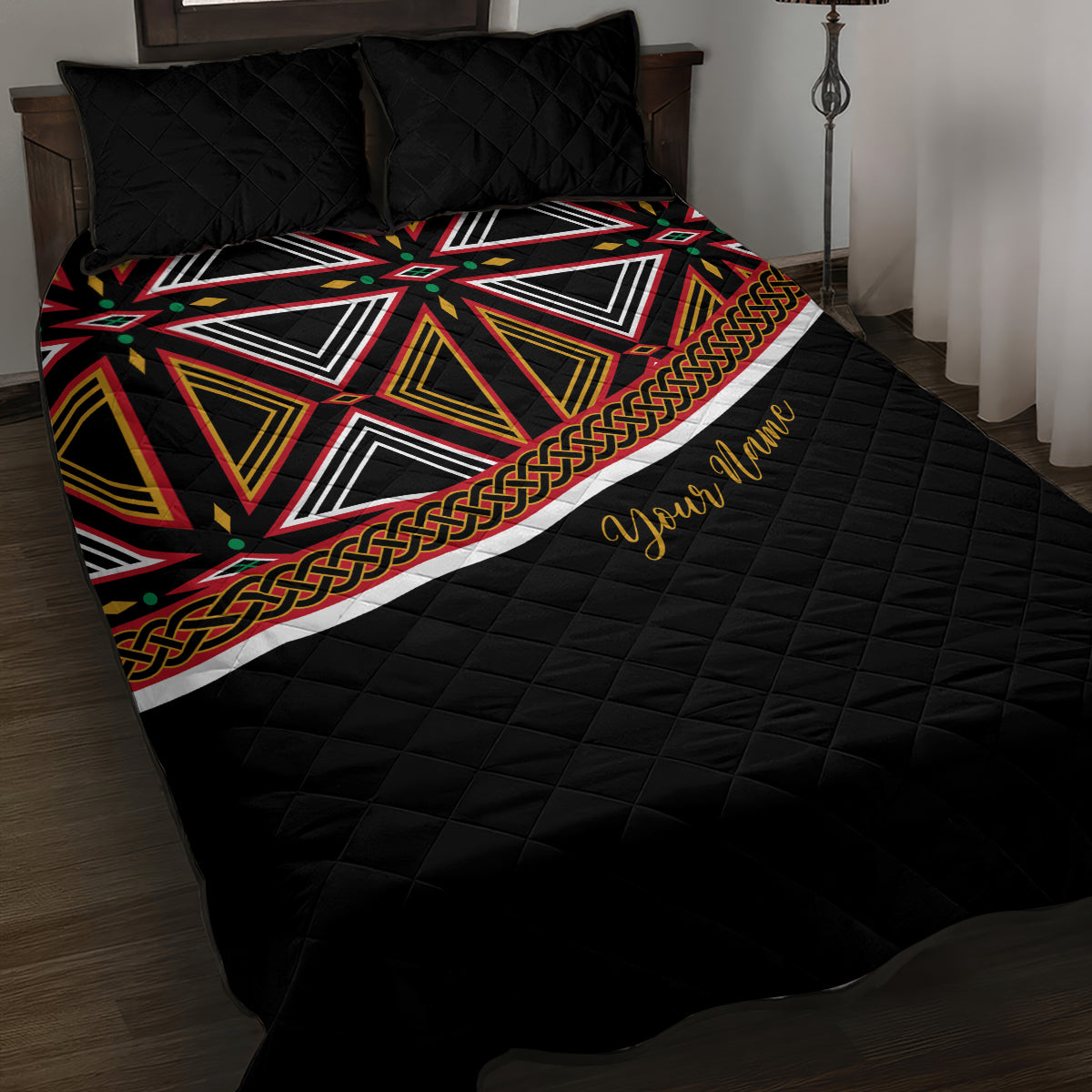 Personalized Bamenda African Quilt Bed Set Atoghu Cameroon Print - Wonder Print Shop