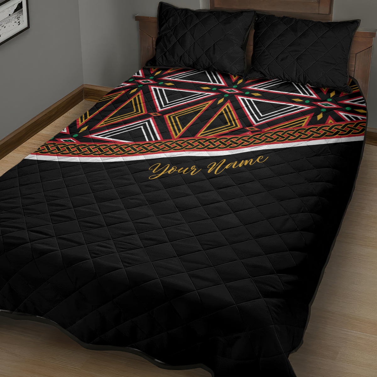 Personalized Bamenda African Quilt Bed Set Atoghu Cameroon Print - Wonder Print Shop