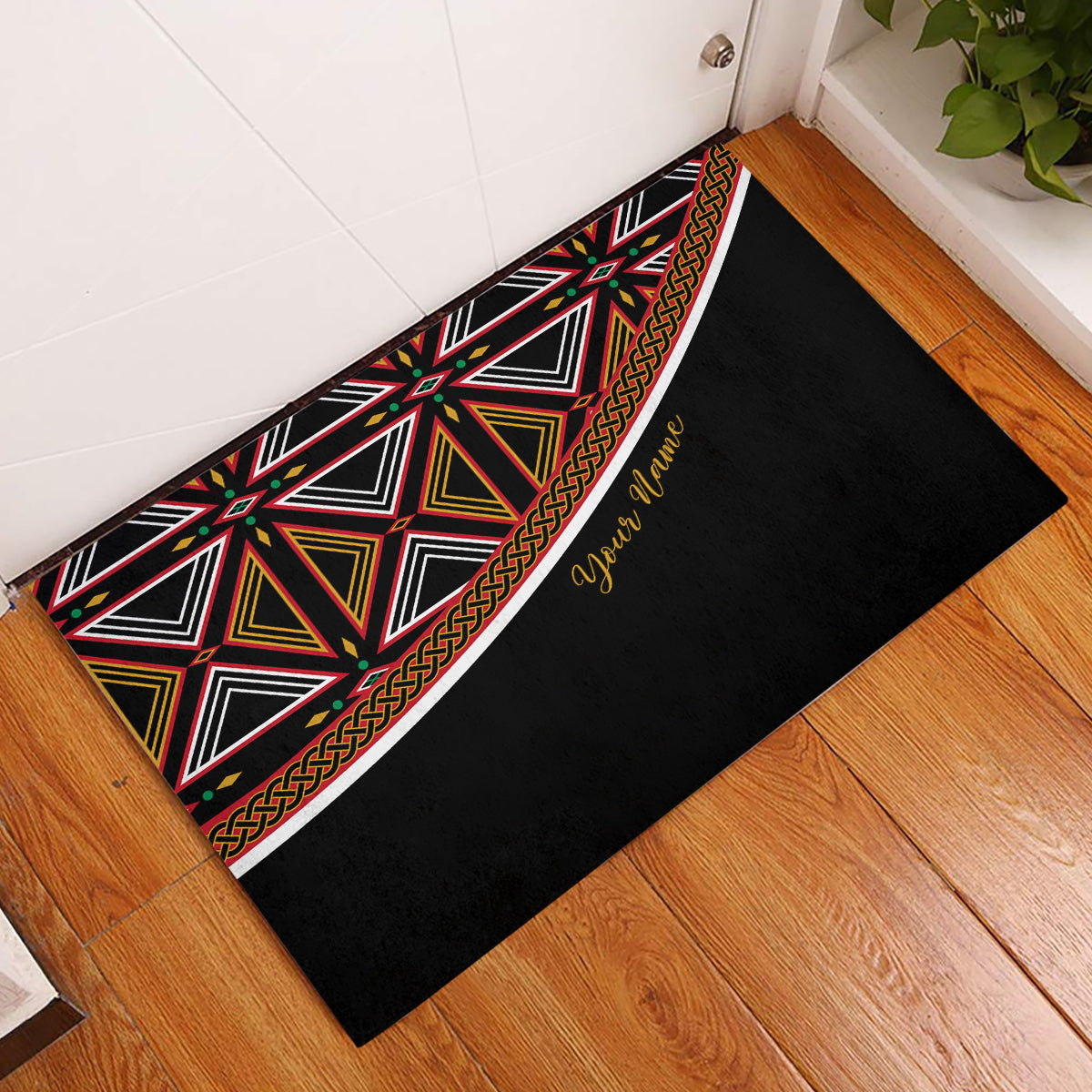 Personalized Bamenda African Rubber Doormat Atoghu Cameroon Print - Wonder Print Shop