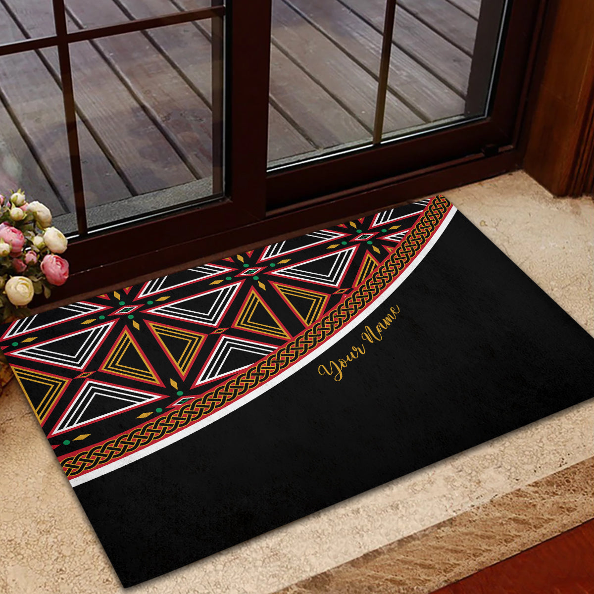 Personalized Bamenda African Rubber Doormat Atoghu Cameroon Print - Wonder Print Shop