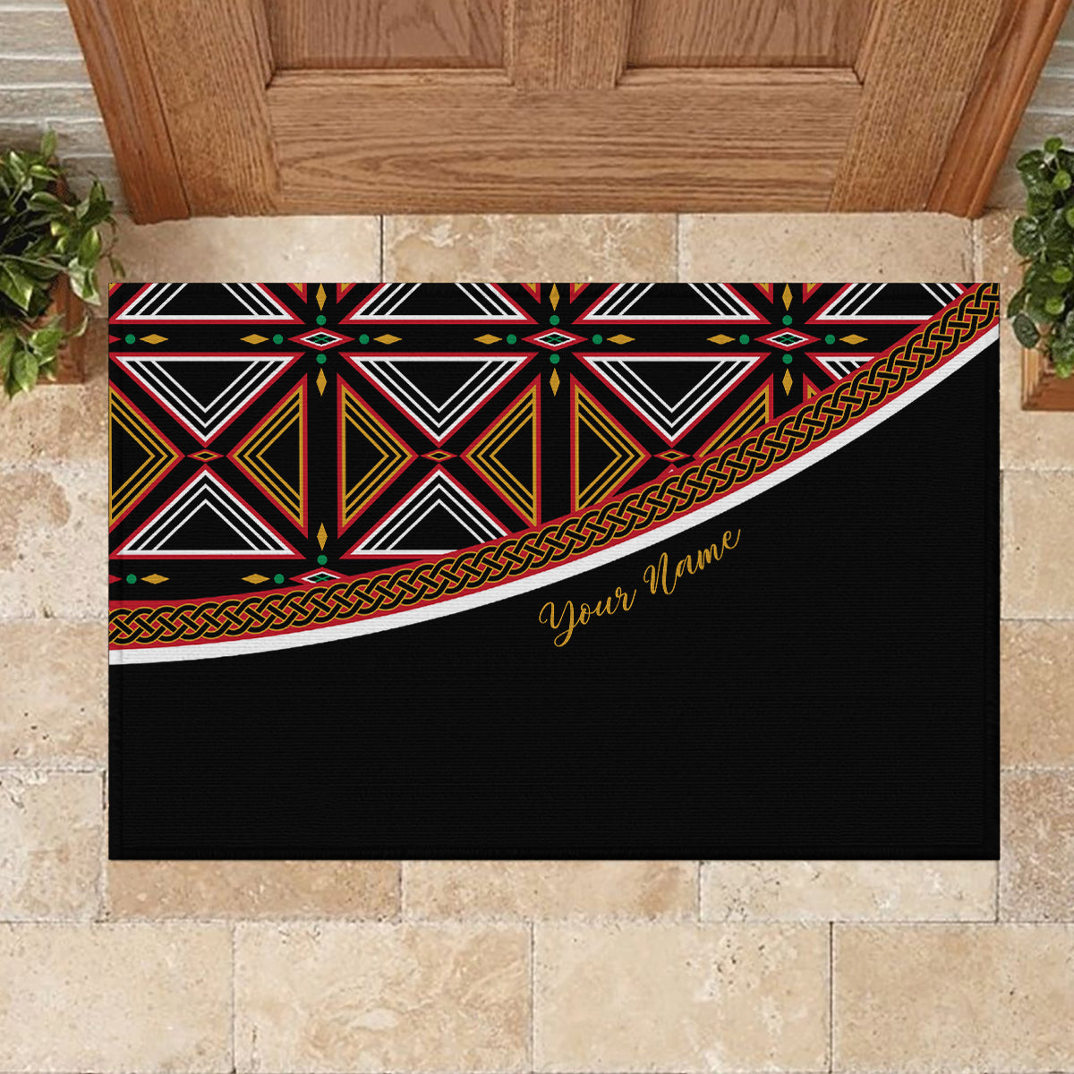 Personalized Bamenda African Rubber Doormat Atoghu Cameroon Print - Wonder Print Shop