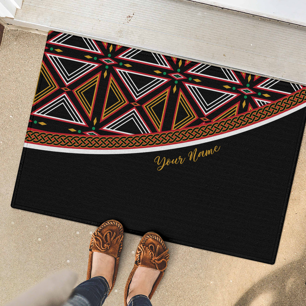 Personalized Bamenda African Rubber Doormat Atoghu Cameroon Print - Wonder Print Shop