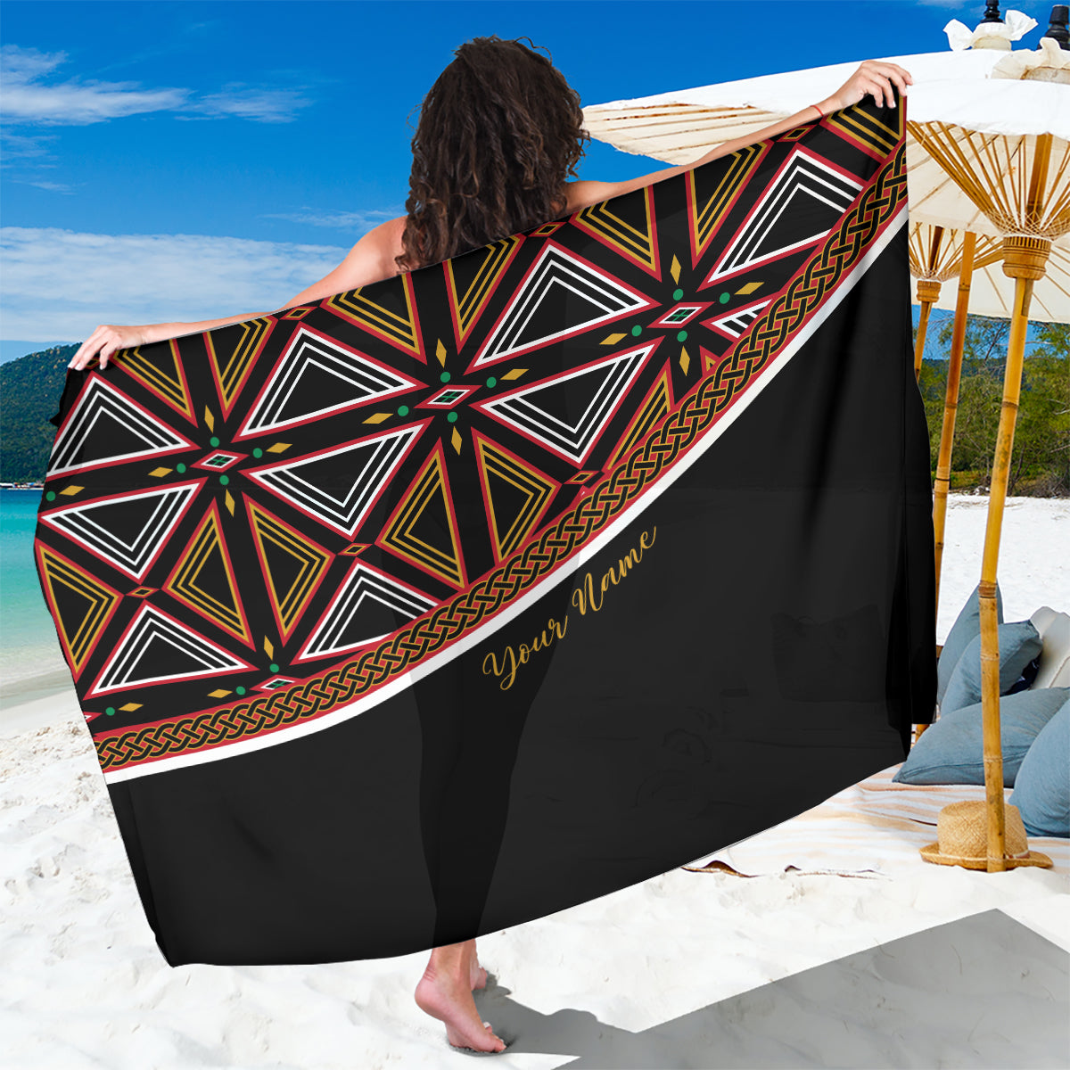 Personalized Bamenda African Sarong Atoghu Cameroon Print - Wonder Print Shop