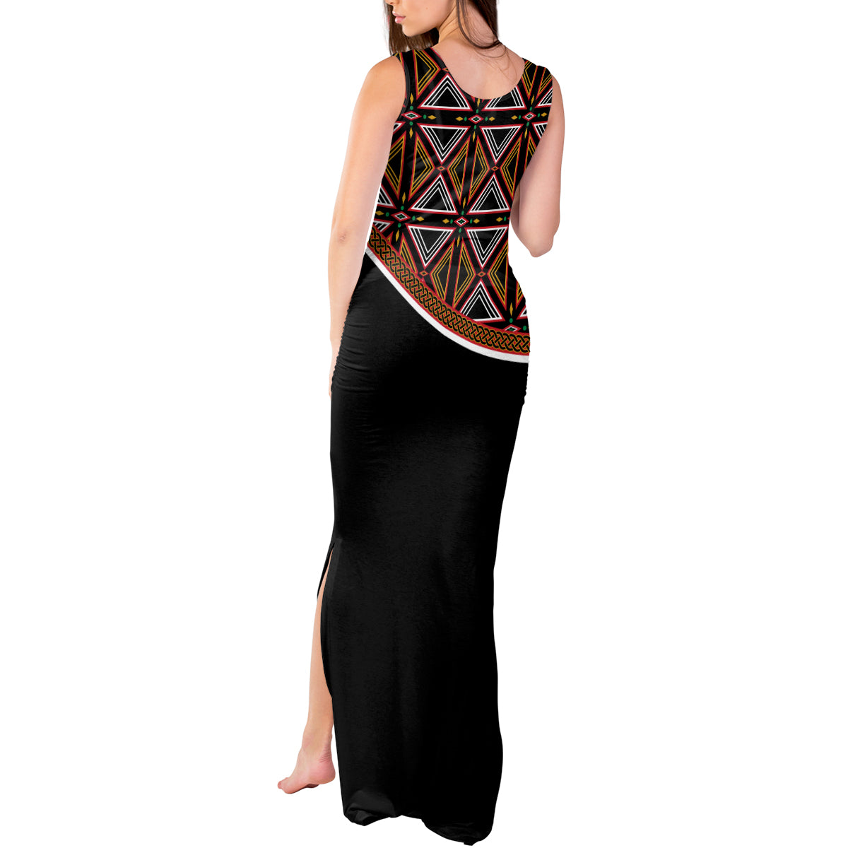 Personalized Bamenda African Tank Maxi Dress Atoghu Cameroon Print - Wonder Print Shop