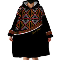 Personalized Bamenda African Wearable Blanket Hoodie Atoghu Cameroon Print - Wonder Print Shop