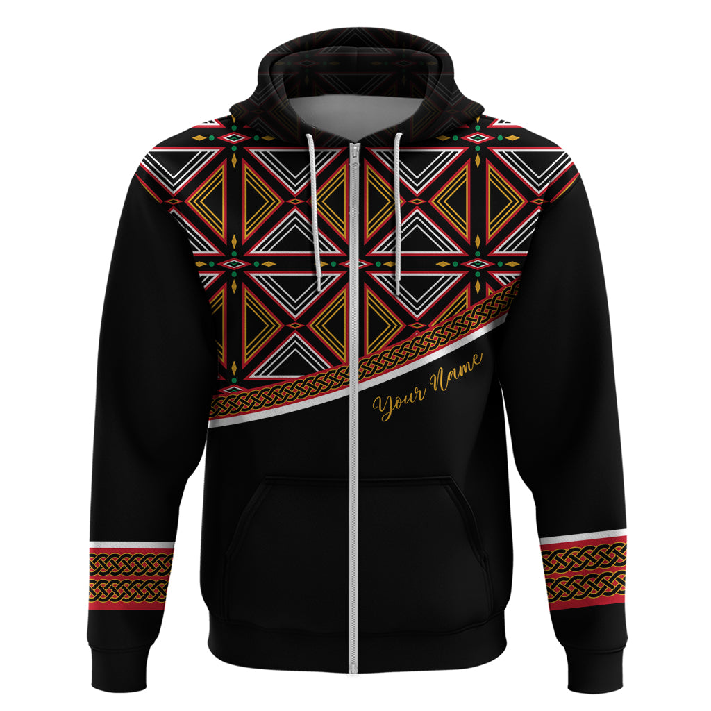 Personalized Bamenda African Zip Hoodie Atoghu Cameroon Print - Wonder Print Shop